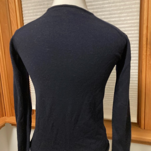 Armani Collezioni size 4 navy blue v neck sweater - Picture 3 of 4